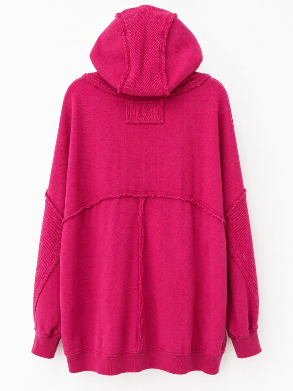 FREE PEOPLE We The Free Forever Yours Hooded Oversized Cardi Sweatshirt Magenta - Picture 6 of 10